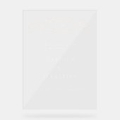 Elegantes botanisches Wappen Monogramm Begrüßungsz Acrylschild (Vorderseite)