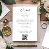 Elegantes botanisches Wappen - Monogramm Hochzeit Begleitkarte