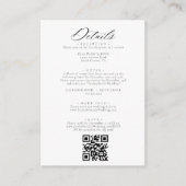 Elegantes botanisches Wappen - Monogramm Hochzeit Begleitkarte (Vorderseite)