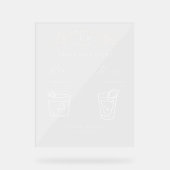 Elegantes botanisches Wappen Monogramm Signature D Acrylschild (Vorderseite)