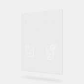 Elegantes botanisches Wappen Monogramm Signature D Acrylschild (Winkel)