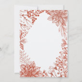 Elegantes botanisches Watercolor Holly Weihnachten Einladung (Rückseite)