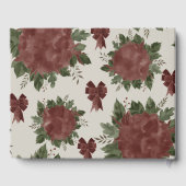 Elegantes botanisches Weihnachtsfest Gästebuch (Rückseite)