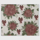 Elegantes botanisches Weihnachtsfest Geschenkpapier (Flach)