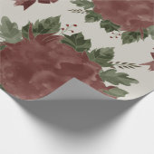 Elegantes botanisches Weihnachtsfest Geschenkpapier (Ecke)