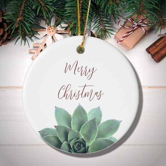 Elegantes botanisches Weihnachtsfest Keramik Ornament