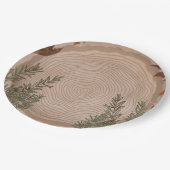 Elegantes botanisches Weihnachtsfest Pappteller (Schrägansicht)