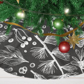 Elegantes botanisches Weihnachtsfest Polyester Weihnachtsbaumdecke