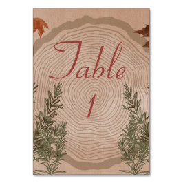Elegantes botanisches Weihnachtsfest Tischnummer