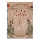 Elegantes botanisches Weihnachtsfest Tischnummer (Rückseite)