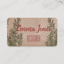 Elegantes botanisches Weihnachtsfest Visitenkarte