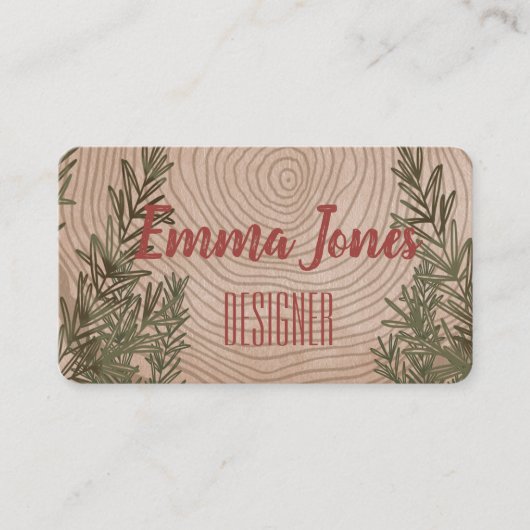 Elegantes botanisches Weihnachtsfest Visitenkarte (Vorderseite)