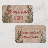 Elegantes botanisches Weihnachtsfest Visitenkarte (Vorne/Hinten)