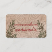 Elegantes botanisches Weihnachtsfest Visitenkarte (Rückseite)