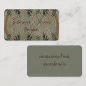 Elegantes botanisches Weihnachtsfest Visitenkarte (Vorne/Hinten)