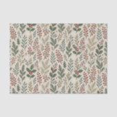 Elegantes botanisches Weihnachtsstern-Blumenkunst- Seidenpapier (Vorderseite)