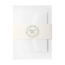 Elegantes Botanisches Wreath Monogramm