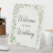 Elegantes botanisches Zeichen "Willkommen bei unse Sockelschild (In Situ)