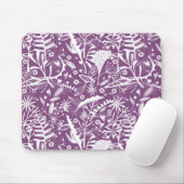 Elegantes botanisches Zeitalter Lila Mousepad (Mit Mouse)