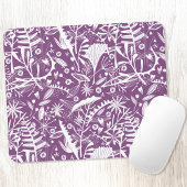 Elegantes botanisches Zeitalter Lila Mousepad