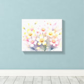 Elegantes Bouquet Leinwanddruck (Insitu (Holzboden))