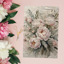 Elegantes Bouquet mit rosafarbenen Blume Seidenpapier