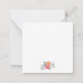 Elegantes Bouquet Mitteilungskarte (Rückseite)