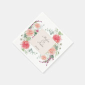 Elegantes Bouquet Serviette (Ecke)