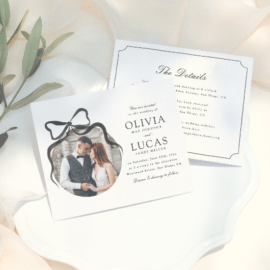 Elegantes Bow All-in-One-Foto für feierliche Hochz