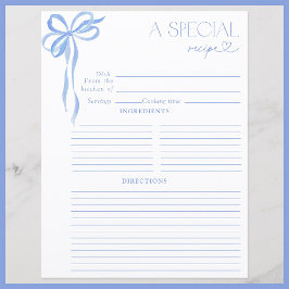 Elegantes Bow Blue Watercolor Brautparty Rezept