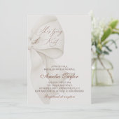 Elegantes Bow-Brautparty Einladung (Stehend Vorderseite)