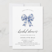 Elegantes Bow-Brautparty Einladung (Vorderseite)