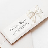 Elegantes Bow-Brautparty-Rücksendeadresse-Label