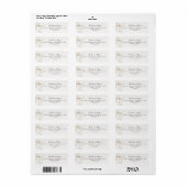 Elegantes Bow-Brautparty-Rücksendeadresse-Label (Vorne)