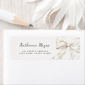 Elegantes Bow-Brautparty-Rücksendeadresse-Label (Insitu)