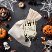 Elegantes Bow Pumpkins und Stripes Chic Halloween Einladung