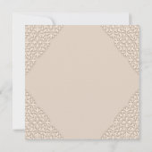 Elegantes Braun Damask Brautdusche Einladung (Rückseite)