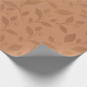 Elegantes braunes Abstraktes Herbstleaves-Muster Geschenkpapier (Ecke)