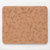 Elegantes braunes Abstraktes Herbstleaves-Muster Mousepad (Vorne)