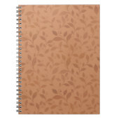 Elegantes braunes Abstraktes Herbstleaves-Muster Notizblock (Vorderseite)