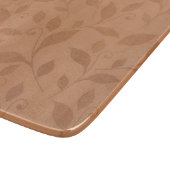 Elegantes braunes Abstraktes Herbstleaves-Muster Schneidebrett (Ecke)