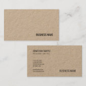 Elegantes, braunes, echtes Kraftpapier mit moderne Visitenkarte (Vorne/Hinten)