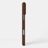 Elegantes braunes fettes initiales Monogramm iPhone Hülle (Rechte Seite)