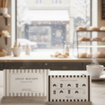 Elegantes braunes französisches Streifen-Bäckerei-