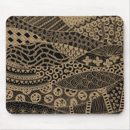 Elegantes braunes geometrisches Abstraktes Tribal- Mousepad