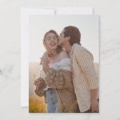 Elegantes braunes Herbst-Hochzeit im Herbst-Foto Einladung (Rückseite)