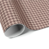 Elegantes braunes Houndstooth-Klassiker-Muster Geschenkpapier (Rolleneckpunkt)