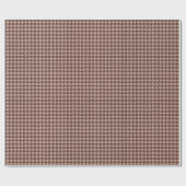 Elegantes braunes Houndstooth-Klassiker-Muster Geschenkpapier (Flach)
