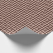 Elegantes braunes Houndstooth-Klassiker-Muster Geschenkpapier (Ecke)
