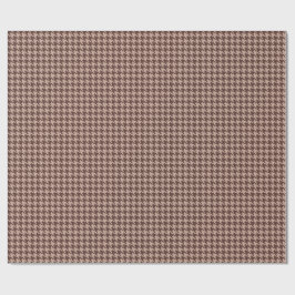 Elegantes braunes Houndstooth-Klassiker-Muster Geschenkpapier